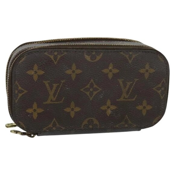 LOUIS VUITTON Monogram Trousse Brush PM Cosmetic Pouch M47510 LV Auth 120867 - Picture 1 of 16